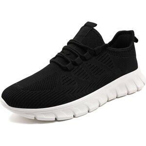 🆕Women Black-White Running Tennis Walking Lightweight Slip On Workout Sneakers